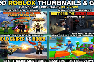 design viral roblox thumbnail and high quality roblox gfx
