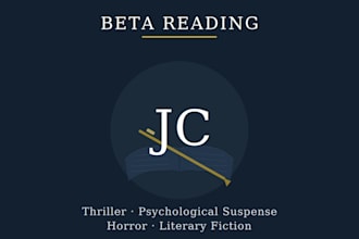 beta read thriller, beta read horror or beta read fantasy