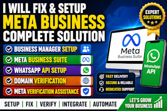 fix meta business manager whatsapp API domain verification and meta pixel