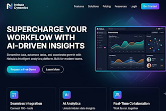 developing a landing page of websites