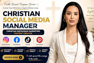 christian social media manager, christian instagram marketing content creator
