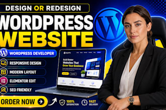 wordpress website redesign, wordpress developer website redesign elementor