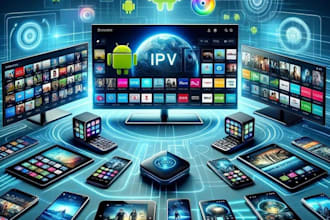 upgrade your iptv app with custom branding, UI UX for android TV roku and firetv