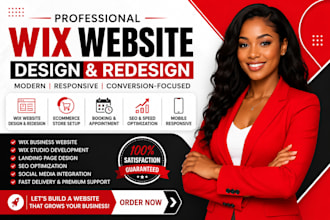 do wix website design wix website redesign wix business website wix development