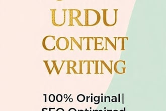 write professional urdu articles and blog posts