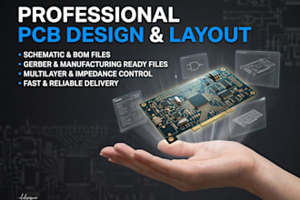design your electronic circuit board and provide manufacturing files
