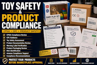 provide CPC guidance and cpsia compliance support for toys and consumer products