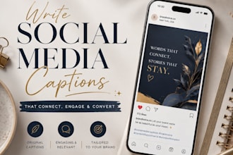 write  social media captions