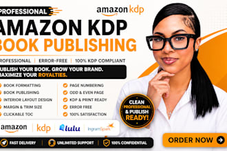 kdp book publishing, book formatting and kindle publishing