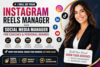 be your instagram ,reels manager for coaches and  youtube like and subscribe