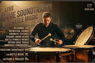 record epic trailer music percussion for cinematic films games, hollywood score