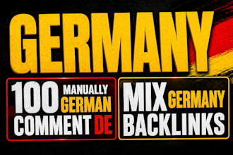100 manually german comment de mix germany backlinks