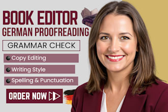 proofread grammar check and copy edit german and english text german book editor