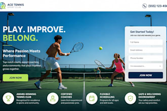 build sports website, fitness website, gym fitness website, sports club website