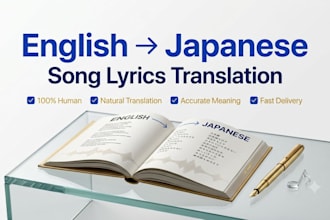 professionally translate english to japanese lyrics naturally