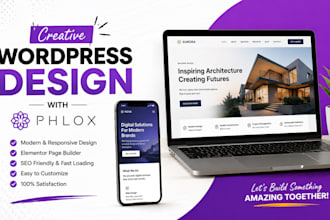 build or design creative wordpress website with phlox theme