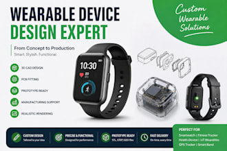 3d product design smart wearable device pcb enclosure iot wearable solidworks