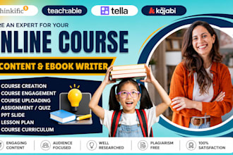 create online course content, course video, ppt slide, lesson plan