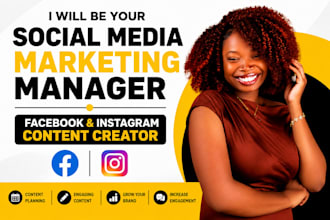 be your social media marketing manager, facebook promotion and content creator