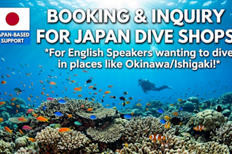 book and inquire with local japanese dive shops for you