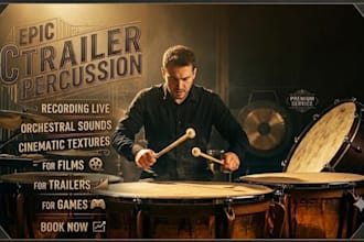 record cinematic video game soundtrack percussion for rpg fantasy action games