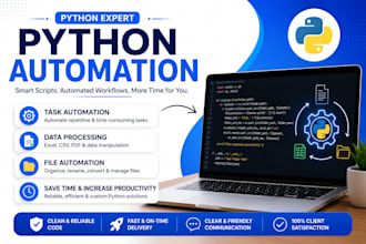 write python scripts, automate tasks, and fix python bugs