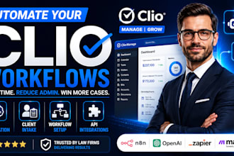 automate clio manage, clio grow, legal CRM workflows with ai and n8n
