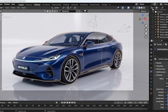 model realistic automotive 3d car model vehicle design rendering for 3d printing