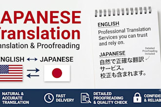 precise english to japanese translation and proofreading
