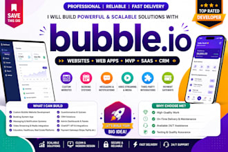 design bubble website bubble mvp saas or bubble crm website bubble app developer