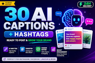 write ai captions with hashtags for instagram and facebook