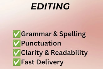 proofread and edit english documents for grammar and clarity