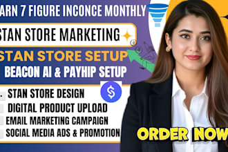 setup stan store payhip etsy shop whop beacons ai, gumroad, stan store marketing