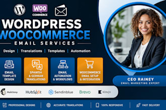do spanish german wordpress woocoommerce email template design or translations