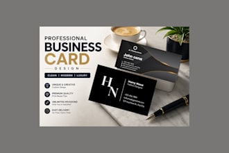 design professional business card and visiting card