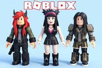 design roblox low poly character in blender