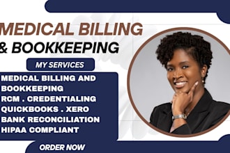 manage medical billing, denial management, rcm, and xero bookkeeping