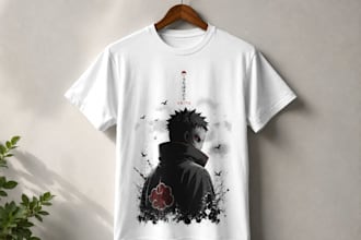 design custom anime t shirt and graphic streetwear design