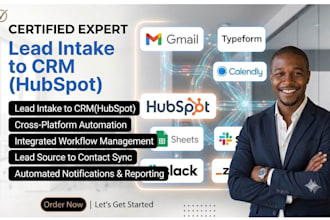 integrate gmail hubspot slack typeform calendly google sheets zapier automation