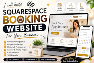 build a squarespace booking website for coaches and businesses