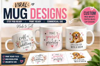design viral etsy mug wraps, coffee mug designs and custom pod mugs, etsy pod
