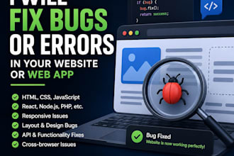 fix bugs or errors in your website or web app