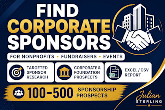 find corporate sponsors and organizations for your fundraising campaign
