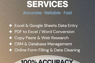 do fast and accurate data entry and copy paste tasks for you