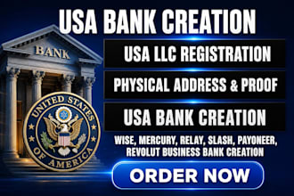 do USA bank creation for US llc mercury relay wise business bank account