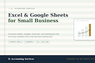 build a custom bookkeeping and financial model spreadsheet