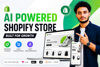 build a modern shopify store using ai website builders