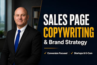 write website brand strategy trust copy and sales page copywriting for business
