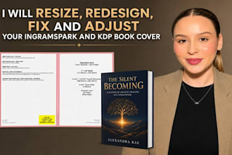 resize, fix or update your book cover for KDP and ingramspark