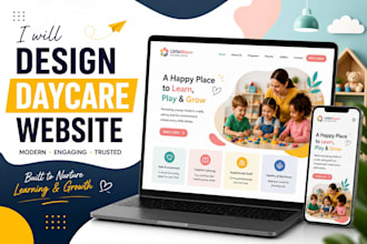 build daycare website preschool website kindergarten website nursery website